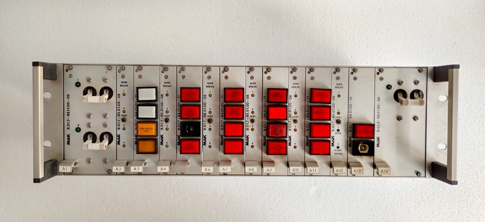 MaK Caterpillar 1.00.7-36.21.00-51 PCB Card Rack, No Back Enclosure Cover